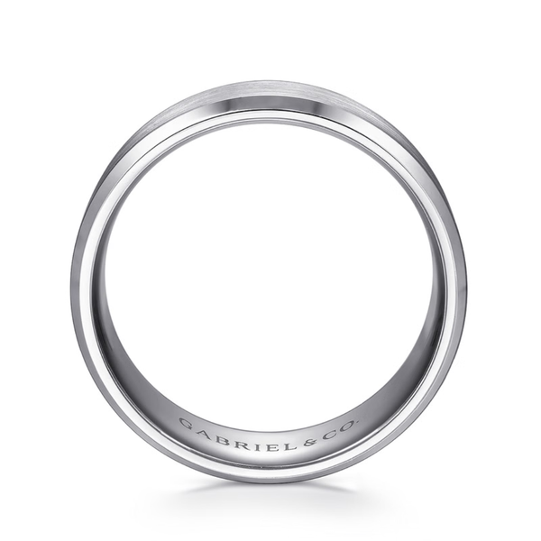 Gabriel Sebastian Men's 14K White Gold Wedding Band Image 2 SVS Fine Jewelry Oceanside, NY