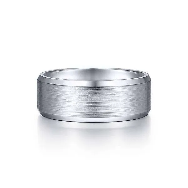 Gabriel Sebastian Men's 14K White Gold Wedding Band SVS Fine Jewelry Oceanside, NY