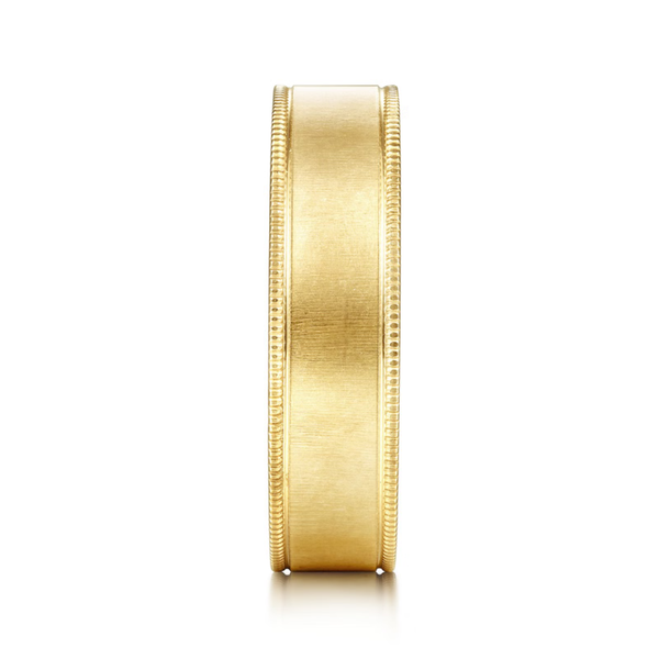 Gabriel Jason Men's 14K Yellow Gold Wedding Band Image 4 SVS Fine Jewelry Oceanside, NY