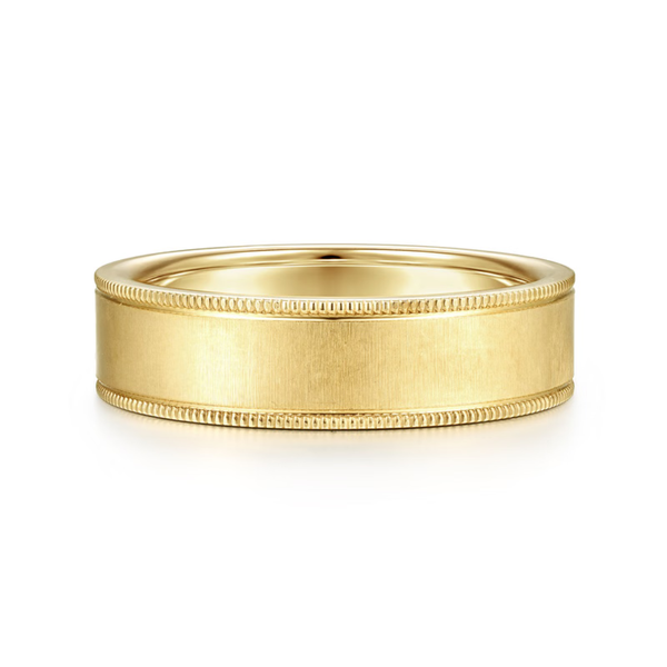 Gabriel Jason Men's 14K Yellow Gold Wedding Band SVS Fine Jewelry Oceanside, NY