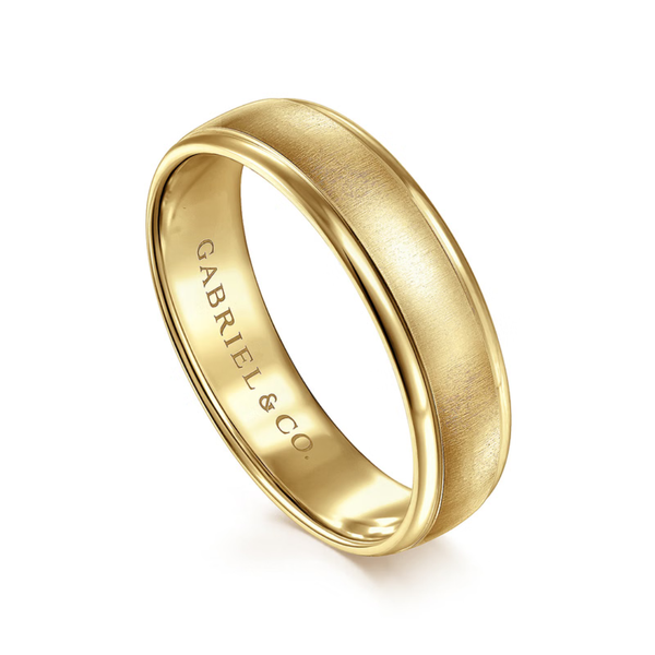 Gabriel Elijah Men's 14K Yellow Gold Wedding Band Image 3 SVS Fine Jewelry Oceanside, NY