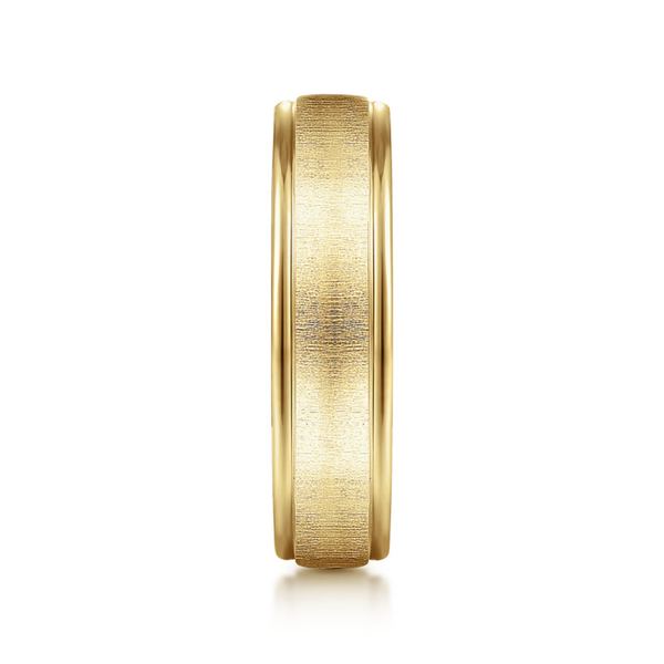 Gabriel Elijah Men's 14K Yellow Gold Wedding Band Image 4 SVS Fine Jewelry Oceanside, NY
