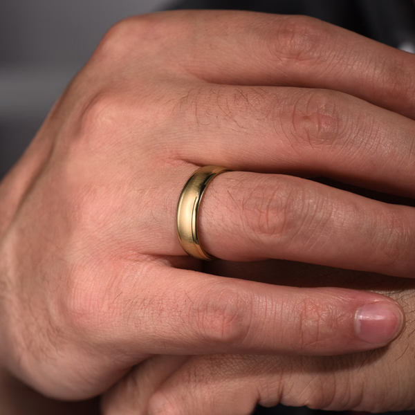 Gabriel Elijah Men's 14K Yellow Gold Wedding Band Image 5 SVS Fine Jewelry Oceanside, NY