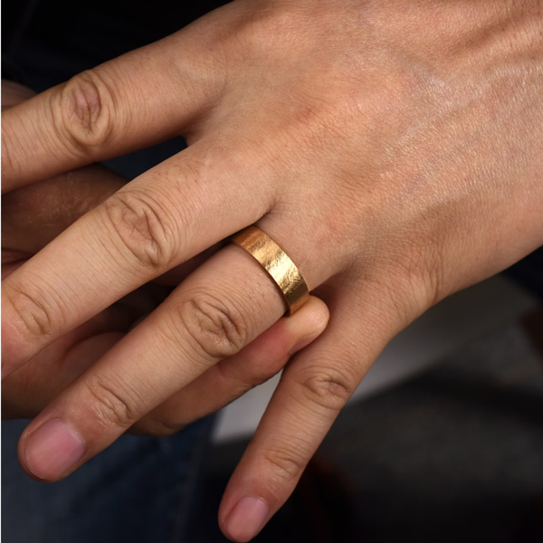 Gabriel Ian Men's 14K Yellow Gold Wedding Band Image 5 SVS Fine Jewelry Oceanside, NY