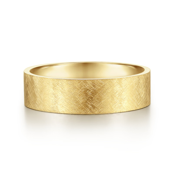 Gabriel Ian Men's 14K Yellow Gold Wedding Band SVS Fine Jewelry Oceanside, NY