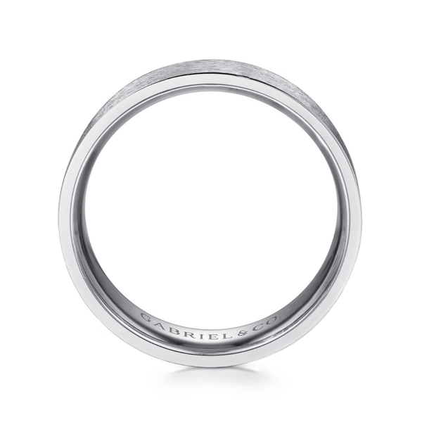 Gabriel Theodore Men's 14K White Gold Wedding Band Image 2 SVS Fine Jewelry Oceanside, NY