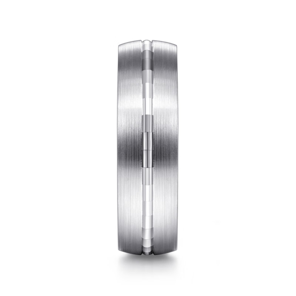 Gabriel Owen Men's 14K White Gold Wedding Band Image 4 SVS Fine Jewelry Oceanside, NY