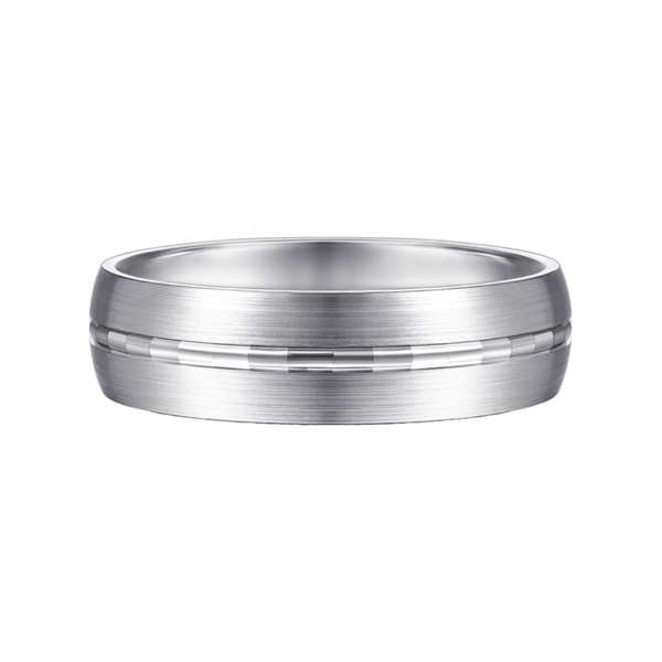 Gabriel Owen Men's 14K White Gold Wedding Band SVS Fine Jewelry Oceanside, NY