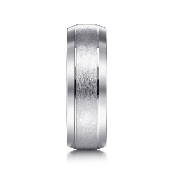 Gabriel Robert Men's 14K White Gold Wedding Band Image 4 SVS Fine Jewelry Oceanside, NY