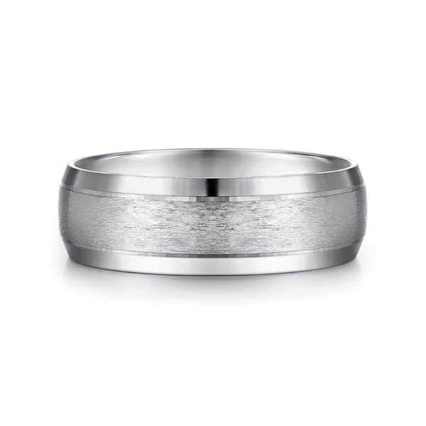 Gabriel Robert Men's 14K White Gold Wedding Band SVS Fine Jewelry Oceanside, NY