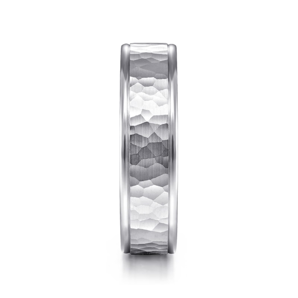 Gabriel George Men's 14K White Gold Wedding Band Image 4 SVS Fine Jewelry Oceanside, NY