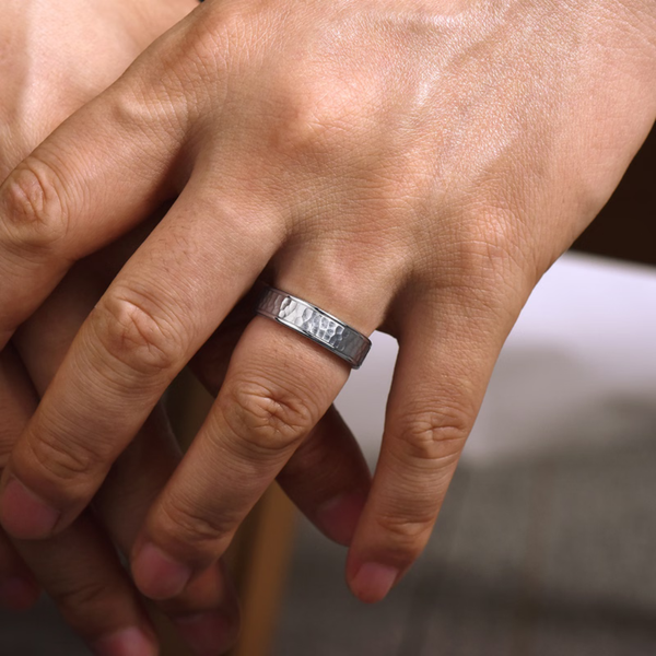 Gabriel George Men's 14K White Gold Wedding Band Image 5 SVS Fine Jewelry Oceanside, NY