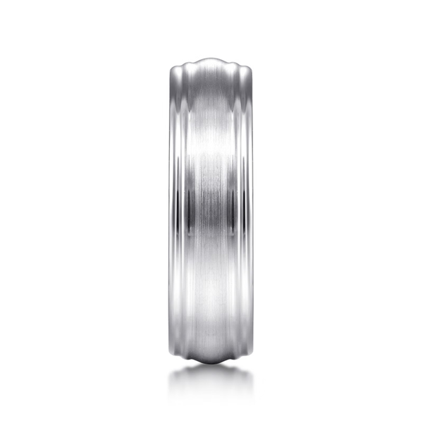 Gabriel Declan Men's 14K White Gold Wedding Band Image 4 SVS Fine Jewelry Oceanside, NY