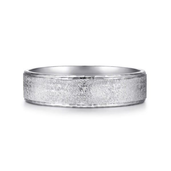 Gabriel Matthew Men's 14K White Gold Wedding Band SVS Fine Jewelry Oceanside, NY