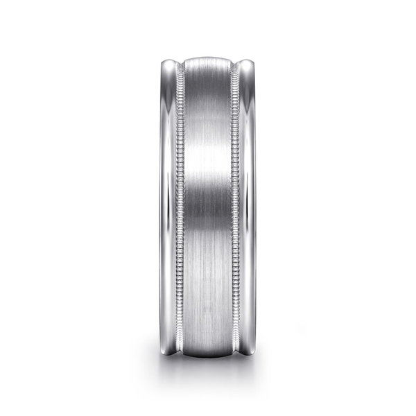 Gabriel Joseph Men's 14K White Gold Wedding Band Image 4 SVS Fine Jewelry Oceanside, NY