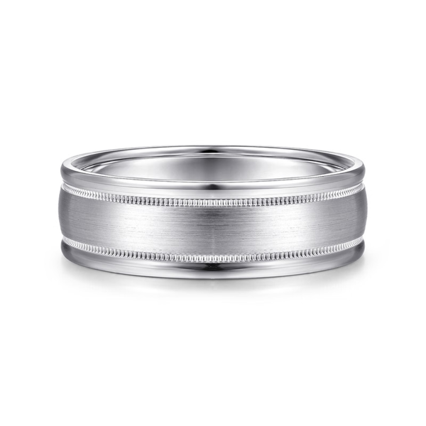 Gabriel Joseph Men's 14K White Gold Wedding Band SVS Fine Jewelry Oceanside, NY