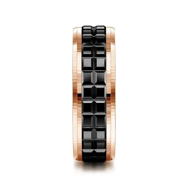 Gabriel Brad Men's 14K Rose Gold Wedding Band Image 4 SVS Fine Jewelry Oceanside, NY