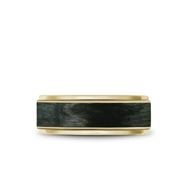 Bleu Royale Collection Men's Yellow Gold Wedding Band Image 3 SVS Fine Jewelry Oceanside, NY