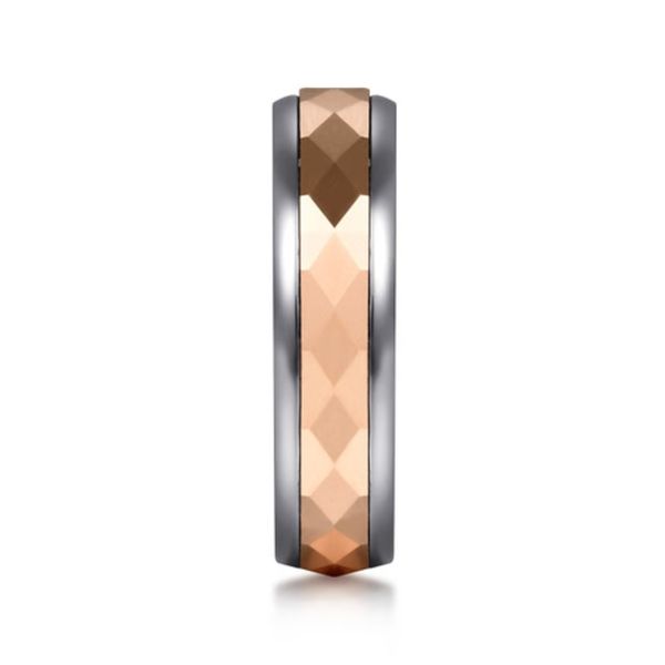 Gabriel Men's Tantalum & Rose Gold Wedding Band Image 3 SVS Fine Jewelry Oceanside, NY