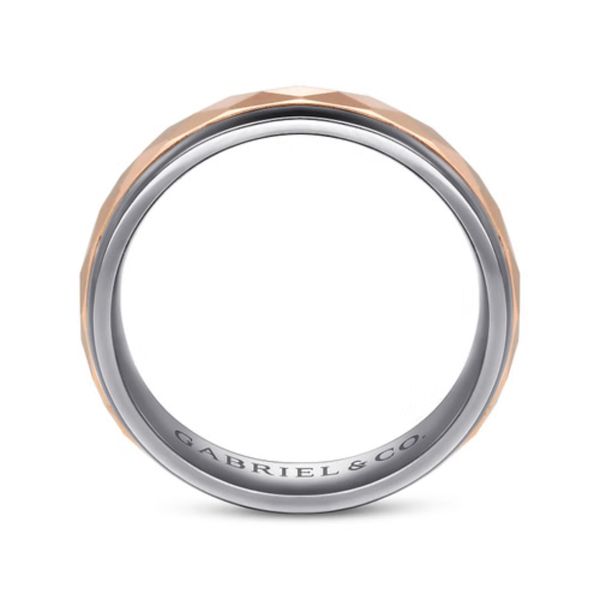 Gabriel Men's Tantalum & Rose Gold Wedding Band Image 5 SVS Fine Jewelry Oceanside, NY