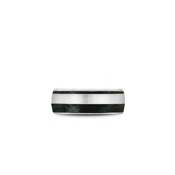 Bleu Royale Collection Gold & Carbon Fiber Wedding Band Image 3 SVS Fine Jewelry Oceanside, NY