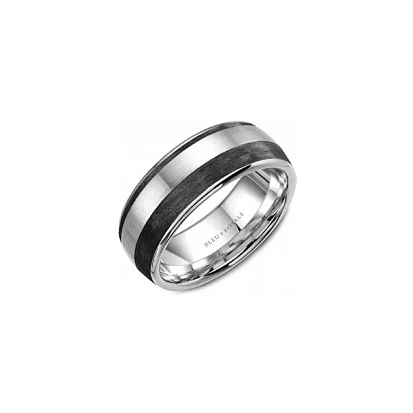 Bleu Royale Collection Gold & Carbon Fiber Wedding Band SVS Fine Jewelry Oceanside, NY