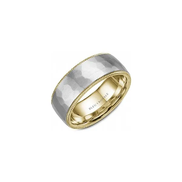 Bleu Royale Collection White & Yellow Gold Wedding Band SVS Fine Jewelry Oceanside, NY