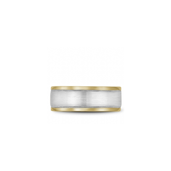 Bleu Royale Collection White & Yellow Gold Wedding Band Image 3 SVS Fine Jewelry Oceanside, NY