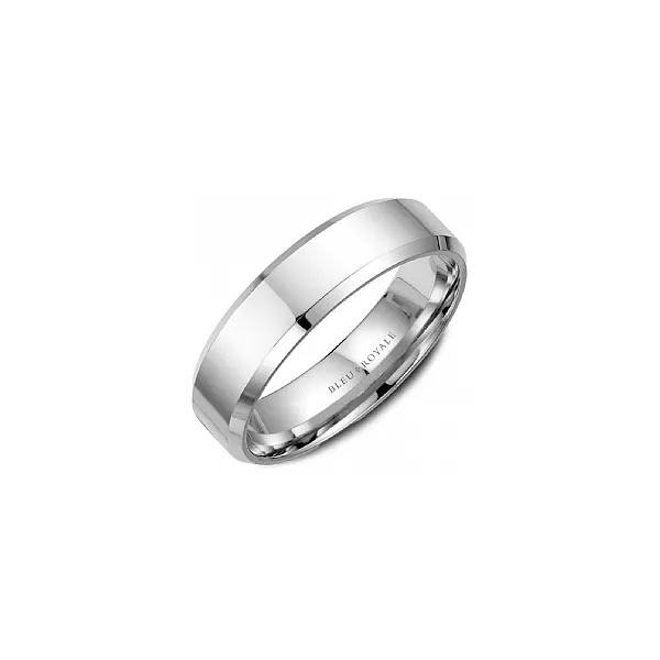 Bleu Royale Collection White Gold 6.5 mm Wedding Band SVS Fine Jewelry Oceanside, NY