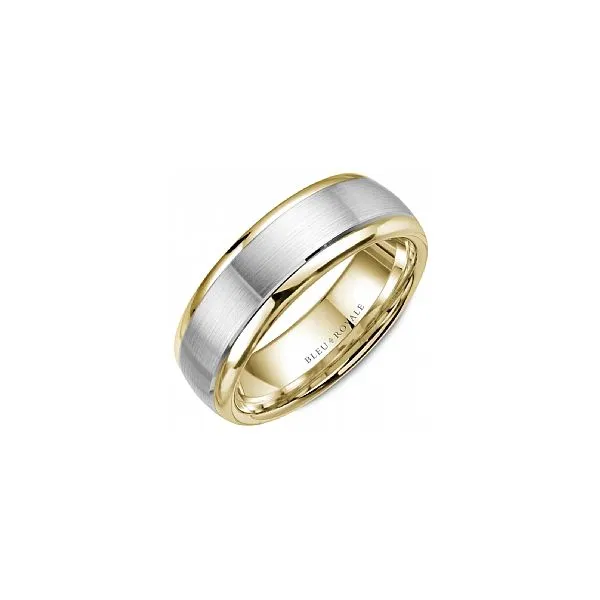 Bleu Royale Collection White & Yellow Gold Wedding Band SVS Fine Jewelry Oceanside, NY