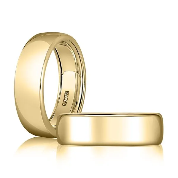 A.Jaffe Mens Yellow Gold Wedding Band