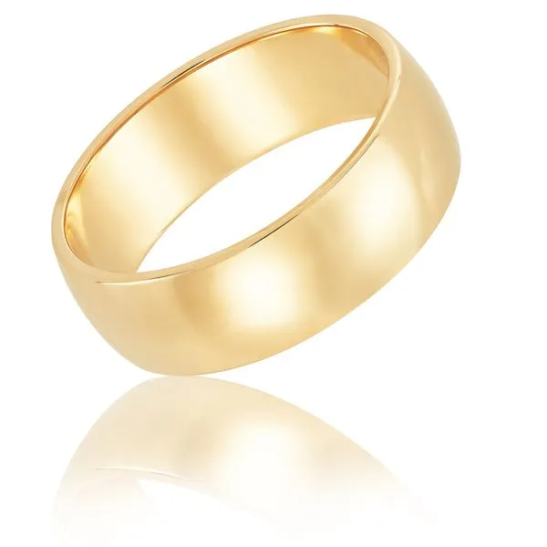 Men's Yellow Gold 7 mm Wedding Band Image 3 SVS Fine Jewelry Oceanside, NY