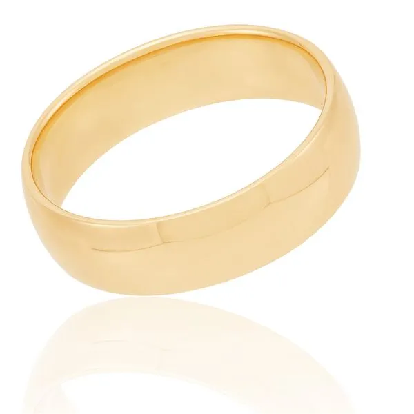 Men's Yellow Gold 6 mm Wedding Band Image 3 SVS Fine Jewelry Oceanside, NY