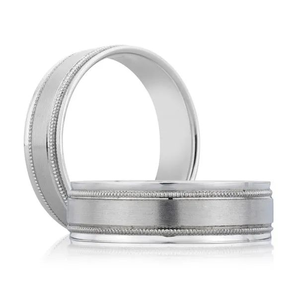 A.Jaffe Men's White Gold Wedding Band SVS Fine Jewelry Oceanside, NY