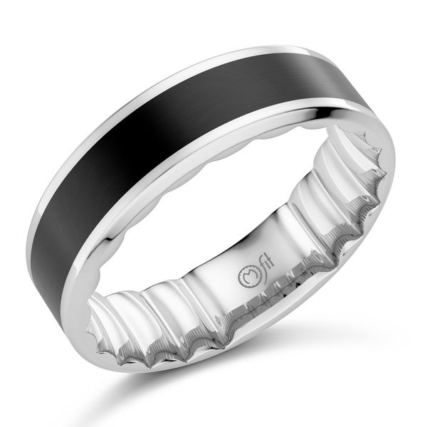 MFIT Men's White Gold 6.5 mm Wedding Band SVS Fine Jewelry Oceanside, NY