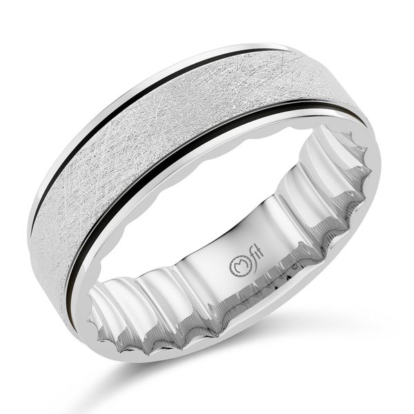 MFIT Men's White Gold 7 mm Wedding Band SVS Fine Jewelry Oceanside, NY