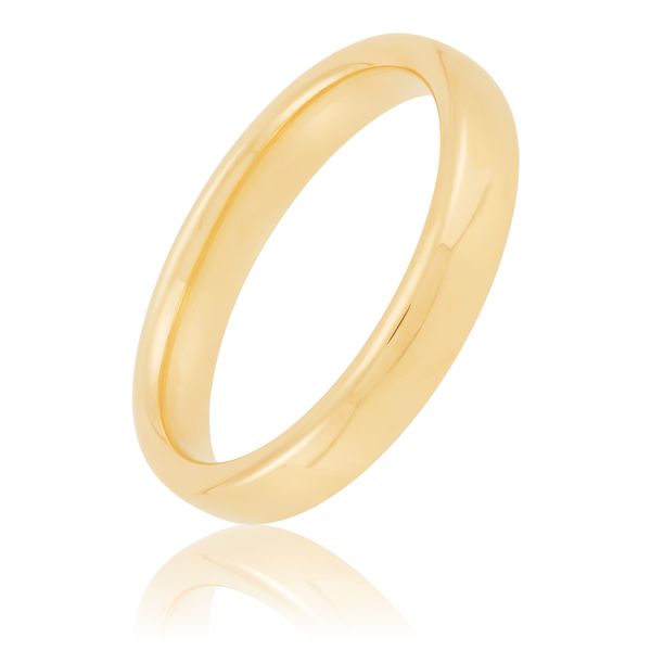 Men's Yellow Gold 4 mm Wedding Band Image 3 SVS Fine Jewelry Oceanside, NY