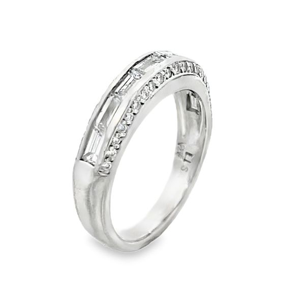 18K White Gold Wedding Band Image 2 SVS Fine Jewelry Oceanside, NY