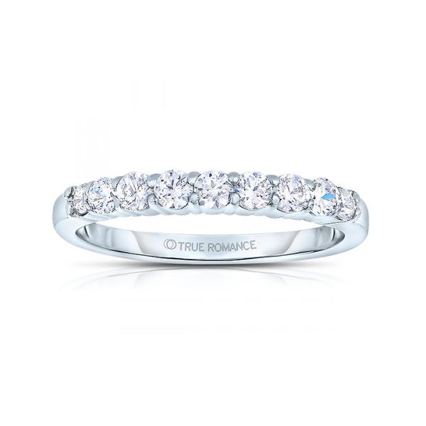 True Romance 14K White Gold Shared Prong Wedding Band SVS Fine Jewelry Oceanside, NY