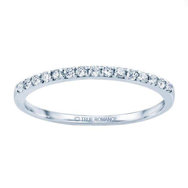 True Romance 14K White Gold Round Diamond Common Prong Wedding Band SVS Fine Jewelry Oceanside, NY