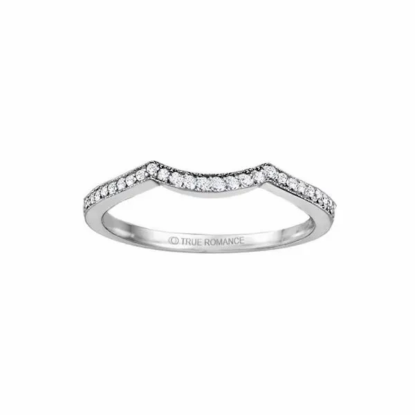 True Romance 14K White Gold Freeform Bypass Wedding Band SVS Fine Jewelry Oceanside, NY