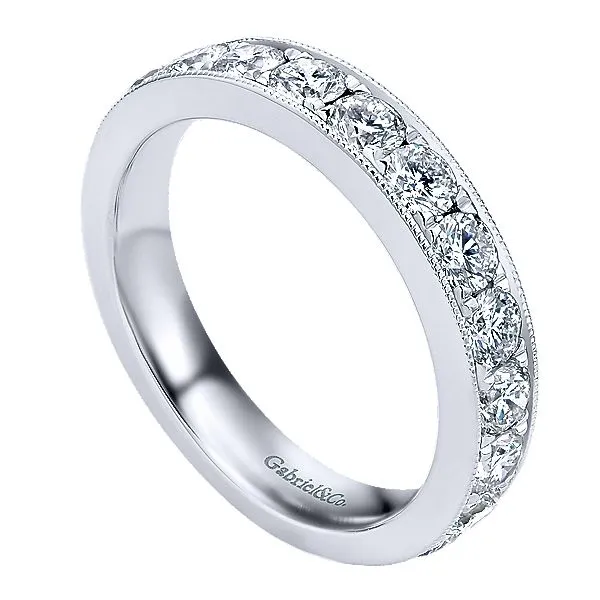 Gabriel & Co. Victorian 14K White Gold Anniversary Band Image 3 SVS Fine Jewelry Oceanside, NY