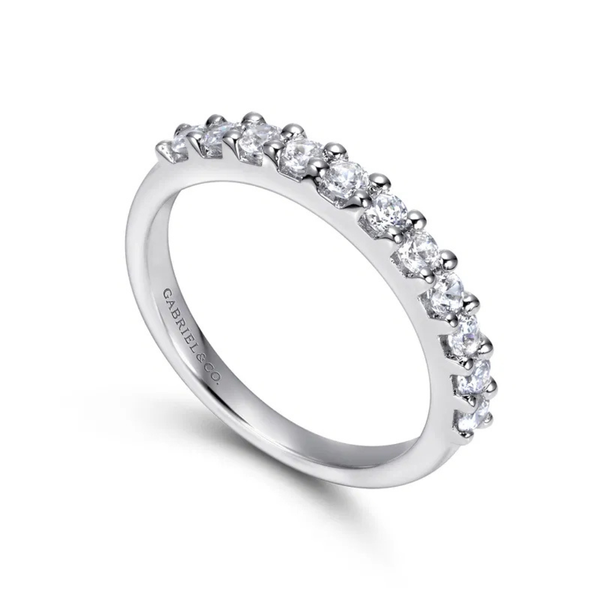 Gabriel & Co. 11 Stone Shared Prong Diamond Anniversary Band Image 3 SVS Fine Jewelry Oceanside, NY