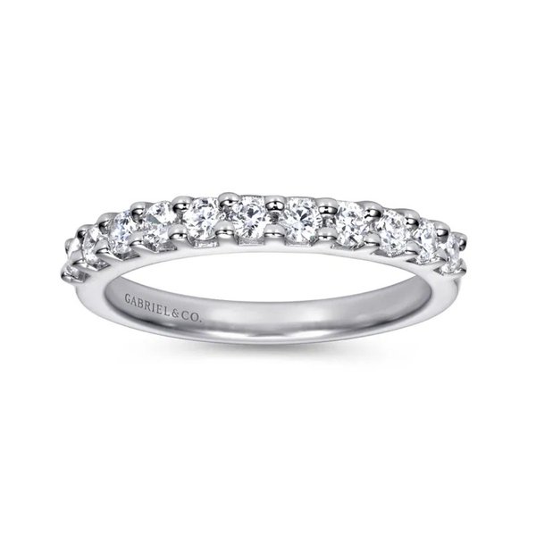 Gabriel & Co. 11 Stone Shared Prong Diamond Anniversary Band Image 4 SVS Fine Jewelry Oceanside, NY