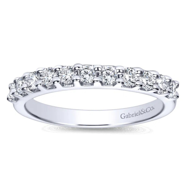 Gabriel & Co. 11 Stone Shared Prong Diamond Anniversary Band Image 5 SVS Fine Jewelry Oceanside, NY