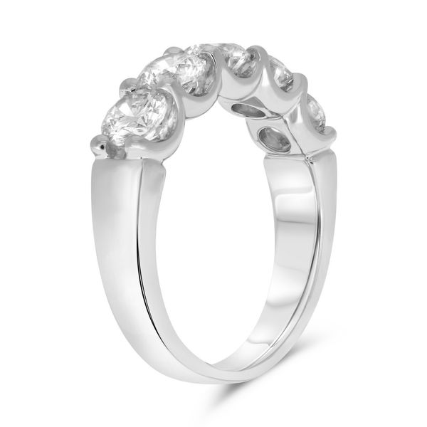 White Gold Diamond 5-Stone Anniversary Band Image 3 SVS Fine Jewelry Oceanside, NY