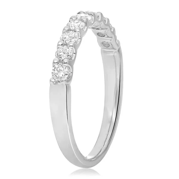 14K White Gold Diamond 9-Stone Anniversary Band Image 3 SVS Fine Jewelry Oceanside, NY