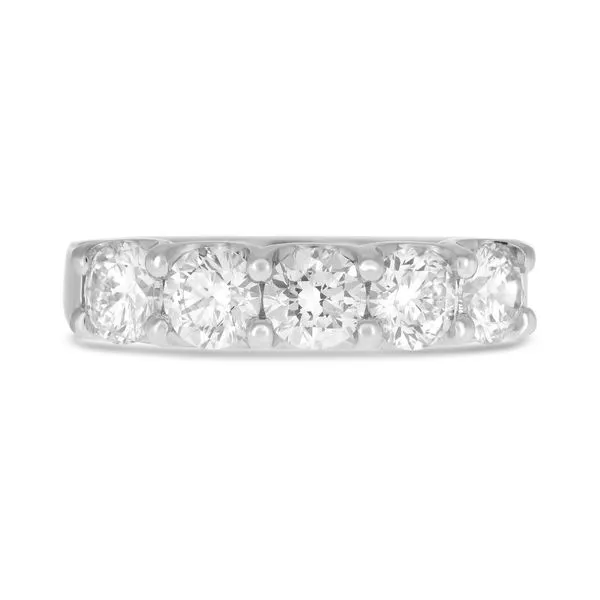 White Gold Diamond 5-Stone Anniversary Band SVS Fine Jewelry Oceanside, NY