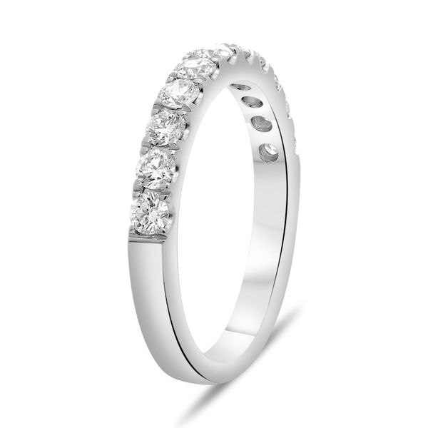 14K White Gold Diamond Wedding Band Image 4 SVS Fine Jewelry Oceanside, NY