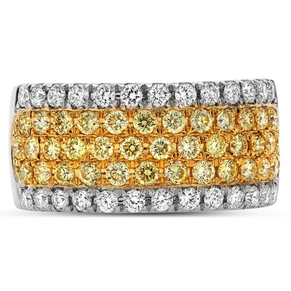 White and Yellow Gold Diamond Wedding Band SVS Fine Jewelry Oceanside, NY